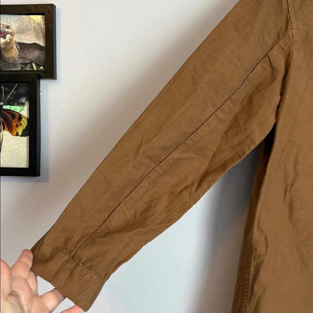 Everlane Fatigue Blazer size S Oversized Walnut Brown Organic Cotton Linen